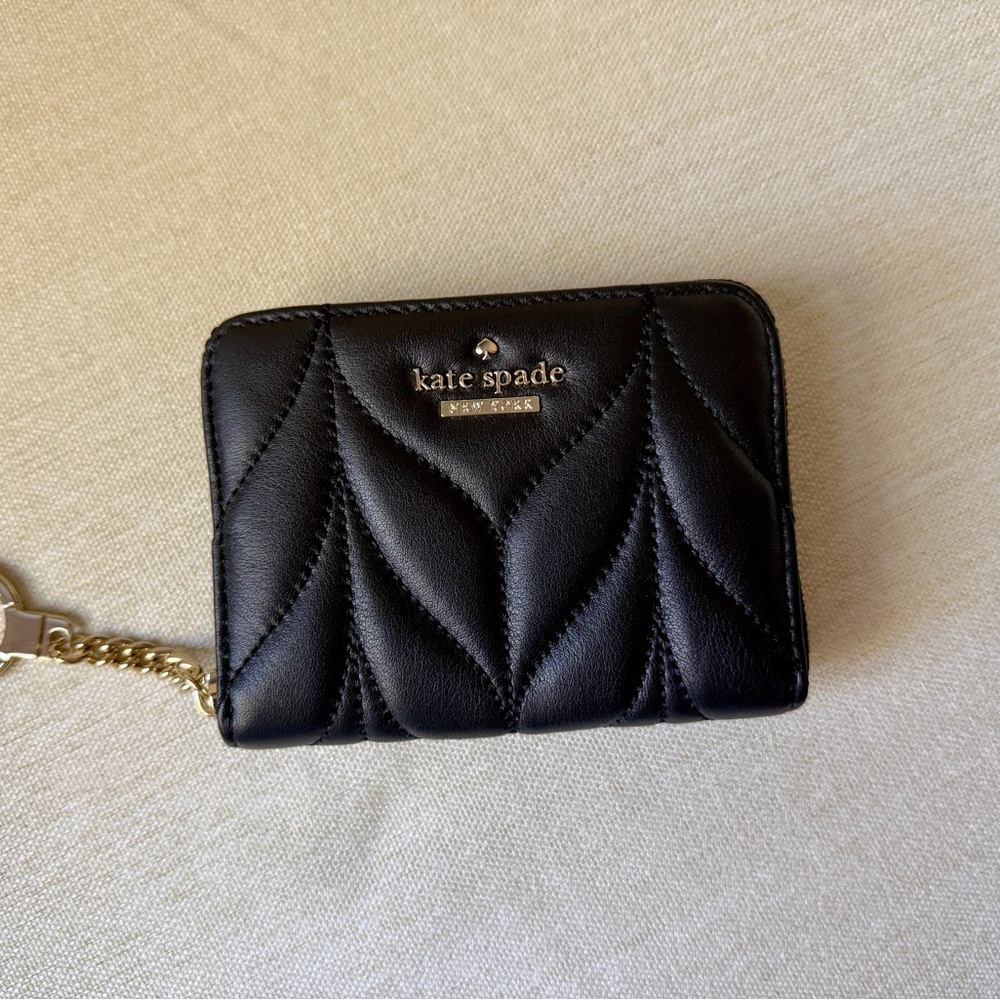 Kate Spade Black Quilted Leather Wallet
